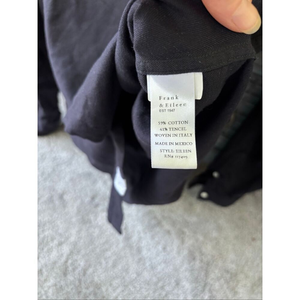 FRANK & EILEEN Eileen Featherweight In Navy, XXS $228 D17 - Picture 4 of 7